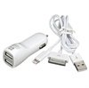 Chargeur Voiture 2-en-1 pour iPad 3, iPhone 5, iPhone 4S