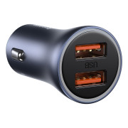 Baseus Golden Contactor Pro chargeur de voiture CCJD-A0G, 2x USB, 40W - gris