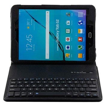 Étui à Rabat & Clavier Bluetooth Samsung Galaxy Tab S2 9.7 T810, T815 - Noir