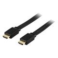 Deltaco Câble HDMI plat haute vitesse avec Ethernet - 0.5m - Noir