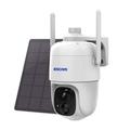 ESCAM G24 H.265 3MP Full HD AI Identify Camera with Solar Panel PIR Alarm Camera WiFi Built-In Battery (Caméra d'identification H.265 3MP Full HD avec panneau solaire, alarme PIR et batterie intégrée)