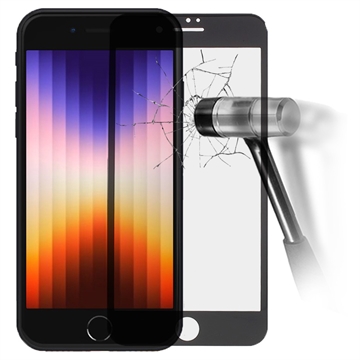 Protecteur d\'Écran iPhone 7/8/SE (2020)/SE (2022) en Verre Trempé Full Cover avec Cadre Flexible - Noir