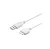 C�ble Data USB Goobay pour iPad, iPhone 4, iPhone 3G, 3GS, iPod - Blanc