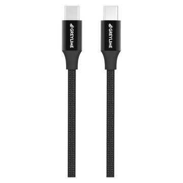 GreyLime Câble USB-C / USB-C tressé 60W - 2m - Noir
