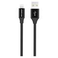 GreyLime Câble tressé USB-A / Lightning - Certifié MFi - 2m - Noir