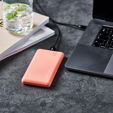 Banque d\'alimentation GreyLime Ocean - 10000mAh, 10.5W - Coral Red