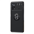 Coque Magnétique Xiaomi Poco M4 Pro avec Support Bague - Noire