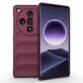 Coque Oppo Find X7 en TPU - Série Rugged - Vin Rouge
