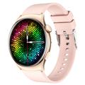 QX10 1.43" AMOLED Display Bluetooth Calling Health Monitoring Smart Watch - Rose / Or