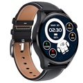Smartwatch avec Bracelet en Cuir M103 - iOS/Android - Noire