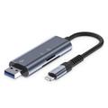 Tech-Protect UltraBoost USB-A/Lightning Lecteur de cartes SD et MicroSD - Gris