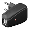 Chargeur Voyage - USB Port Double - Noir