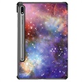 Étui Folio Intelligent Samsung Galaxy Tab S7/S8 - Série Tri-Fold - Galaxie