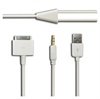 C�ble USB 3.5mm AUX Audio / Chargement / Sync pour iPad, iPhone, iPod - Blanc