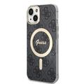 Coque iPhone 15 Guess IML 4G - Compatible MagSafe - Noire