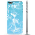 Coque iPhone 5/5S/SE en TPU - Marbre Bleu