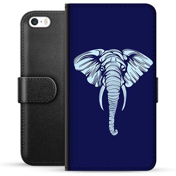 Étui Portefeuille Premium iPhone 5/5S/SE - Éléphant