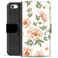Étui Portefeuille Premium iPhone 5/5S/SE - Motif Floral