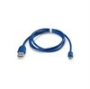 Cordon Data microUSB - Bleu