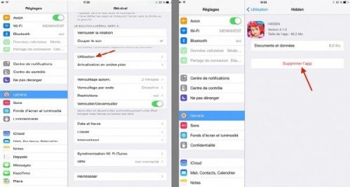 supprimer les applications sur ipad