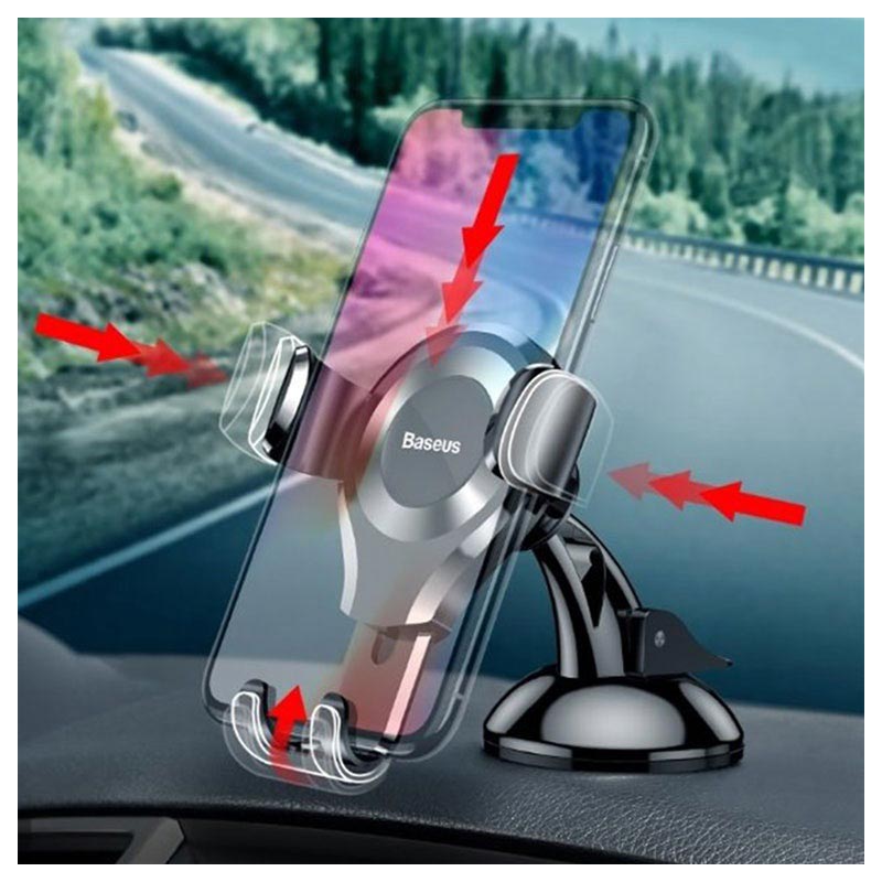 Support voiture avec ventouse Baseus Osculum Gravity pour smartphone