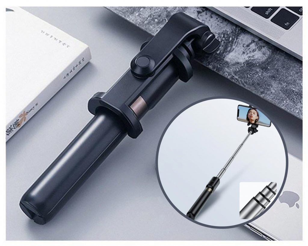 Perche à selfie Rock avec trépied Perche à selfie Rock avec trépied et télécommande Bluetooth