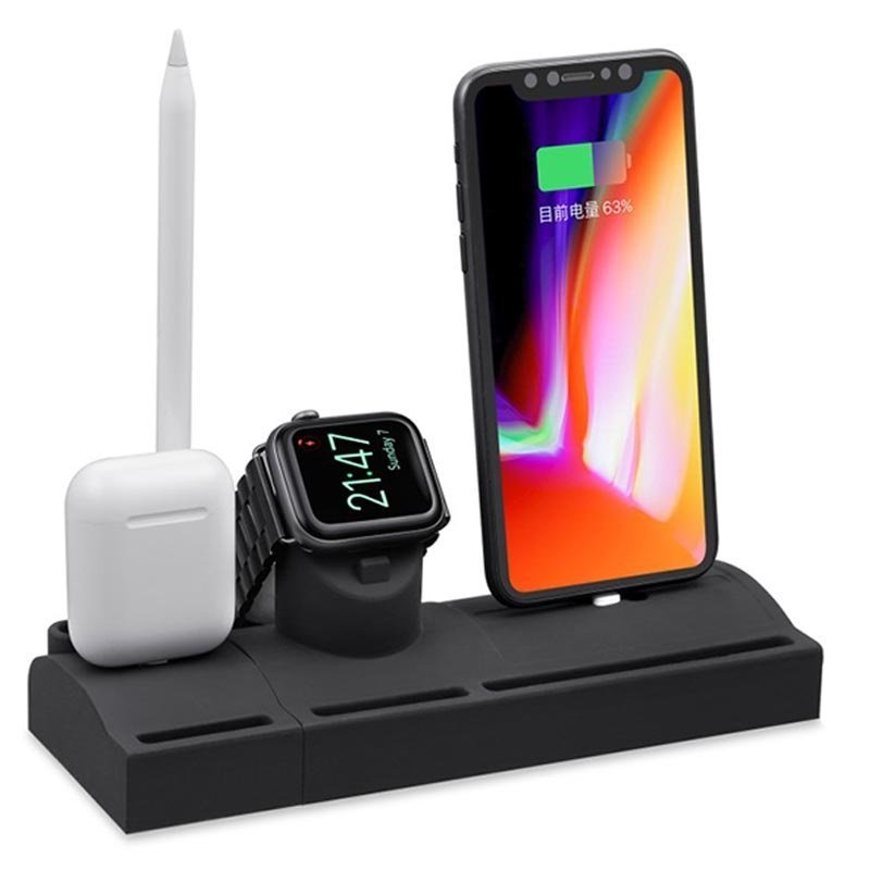 Support en silicone 5-en-1 Support de charge en silicone 5-en-1 multifonctionnel