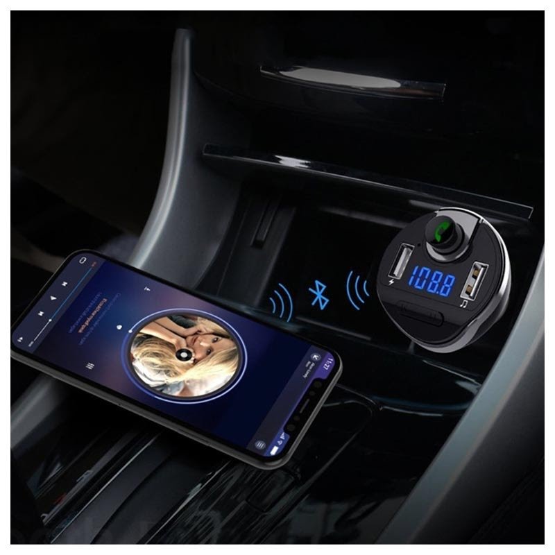 Émetteur FM Bluetooth avec chargeur voiture Émetteur FM Bluetooth avec chargeur voiture double USB