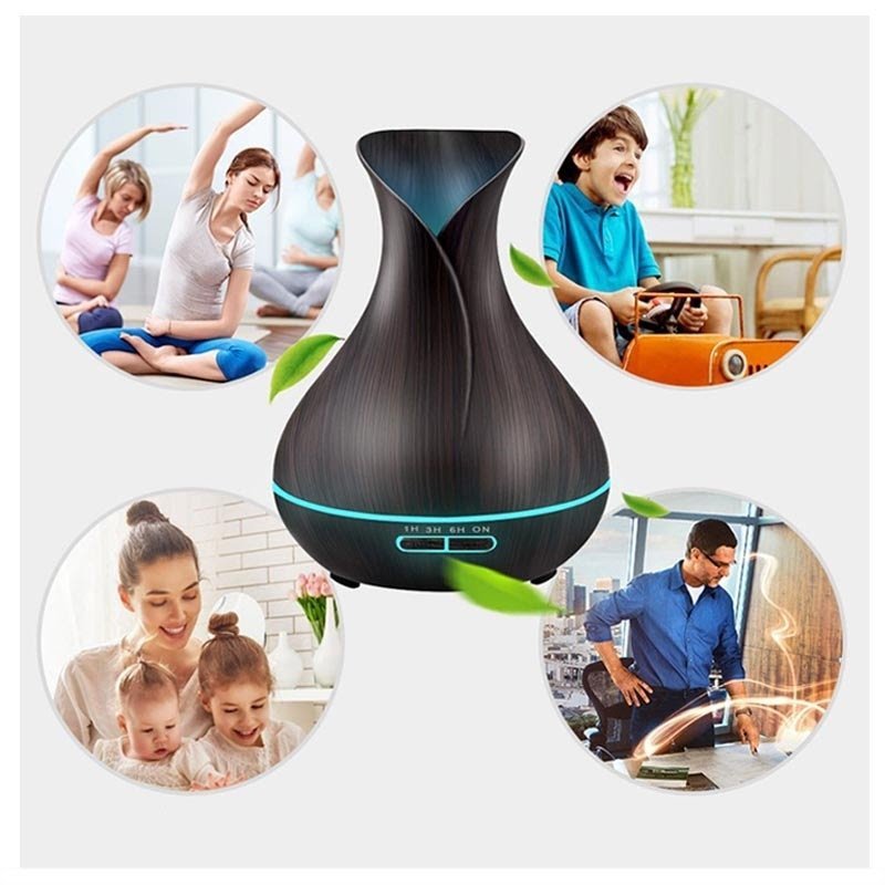 Humidificateur d'air à texture de bois