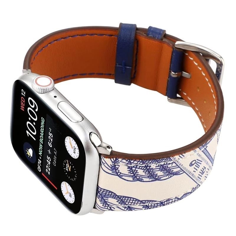 Bracelet en cuir à motif pour Apple Watch Bracelet en cuir à motif Apple Watch