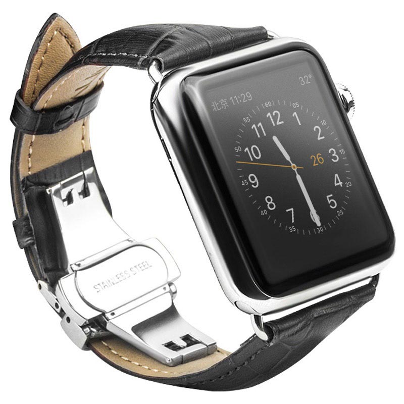 Bracelet en cuir Qialino Apple Watch