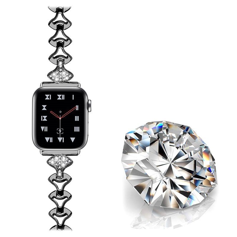 Bracelet en forme d'éventail en strass pour iWatch