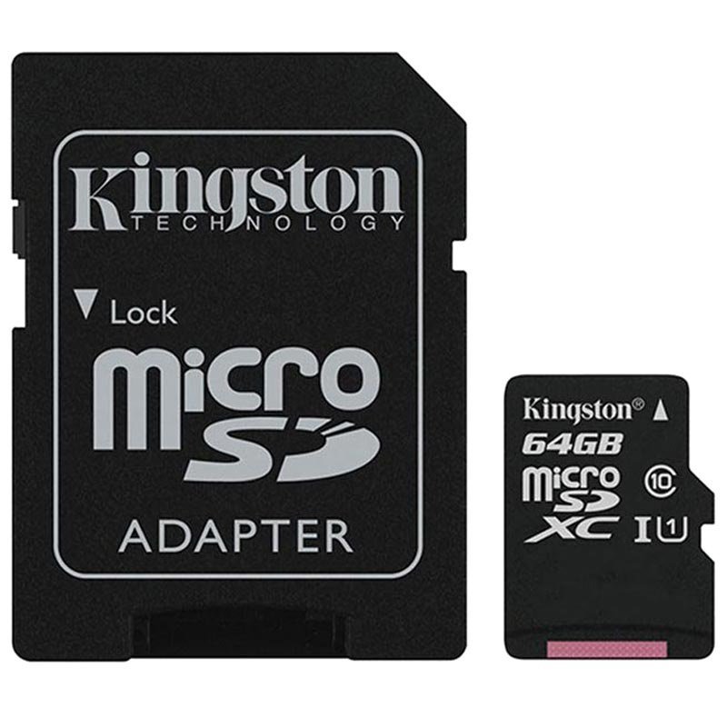Carte mémoire MicroSDHC/MicroSDXC Kingston Canvas Select de 64Go