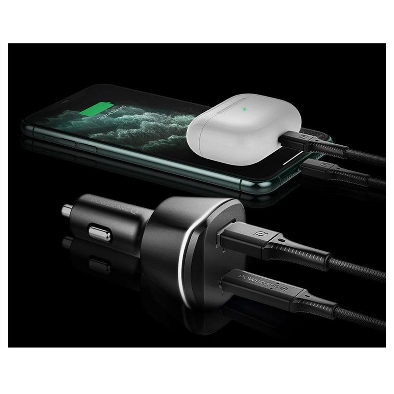 Chargeur voiture double USB de Spigen PowerArc