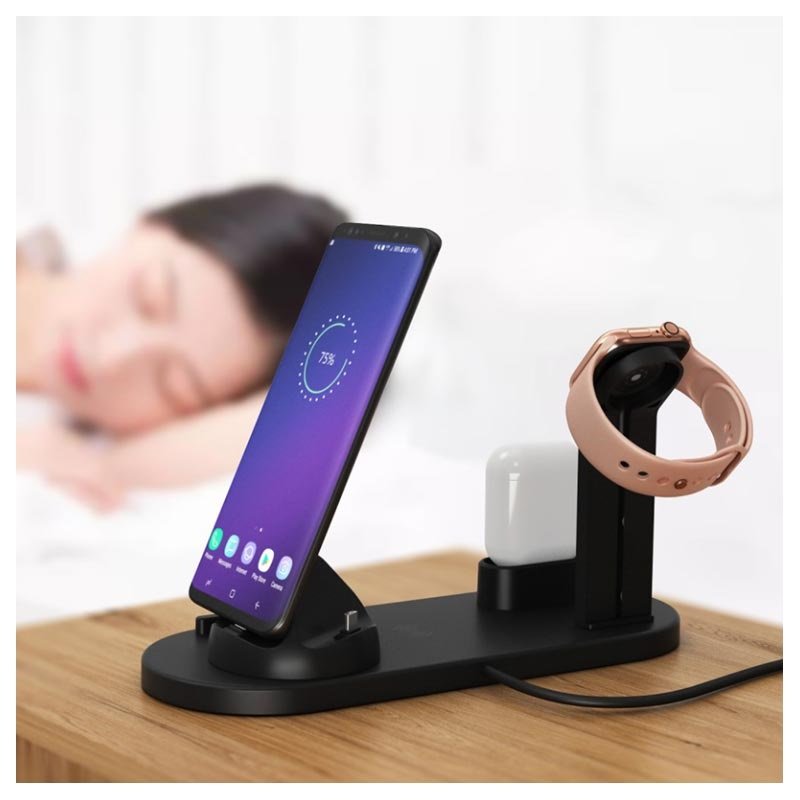 Station de charge USB noire Station de charge USB noire