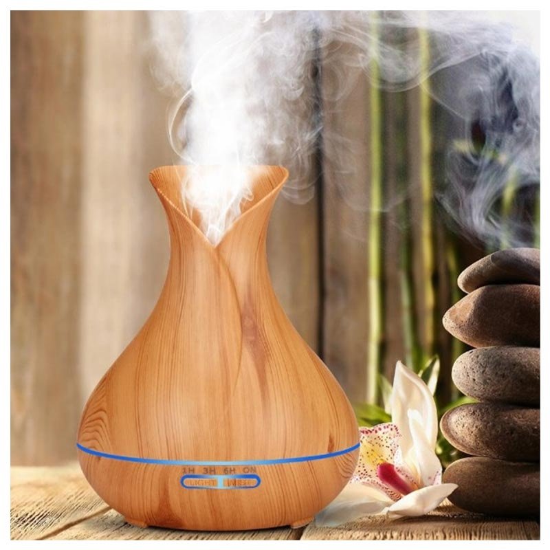 Humidificateur d'air à texture en bois Humidificateur d'air