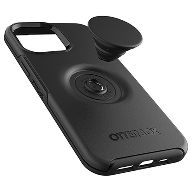 Coque de téléphone Otterbox noire avec popsocket