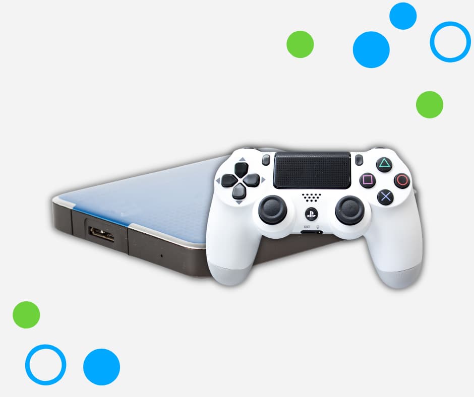 Disques durs externes pour les jeux vidéo Manette PS avec disque dur externe