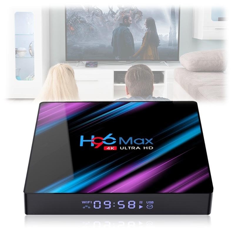 Smart TV Box avec Android 9.0 H96 Max RK3318