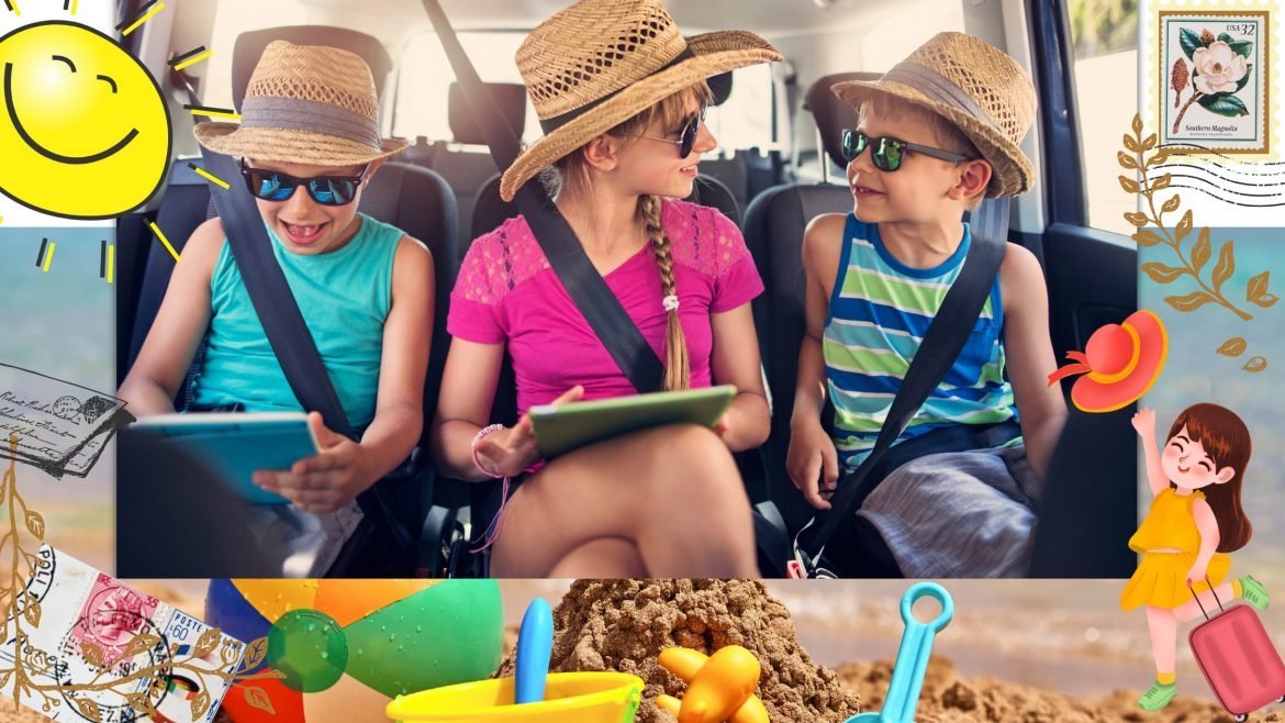 Enfants et tablettes sur la route
