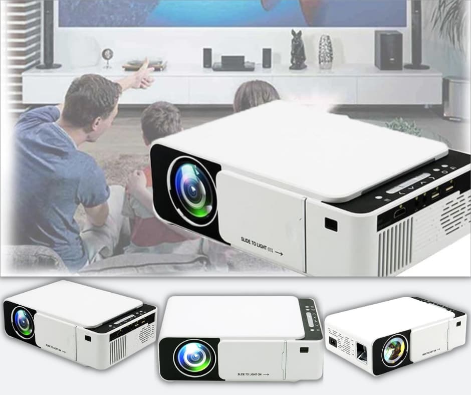 Mini projecteur portable Full HD LED T5 blanc