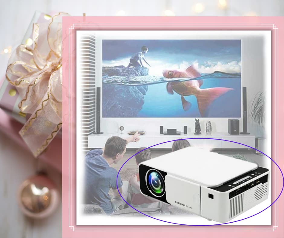 Mini projecteur portable Full HD LED T5 blanc