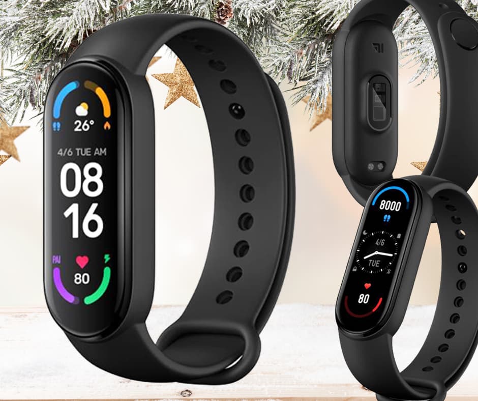 Tracker d'activité étanche Xiaomi Mi Smart Band 6 noir