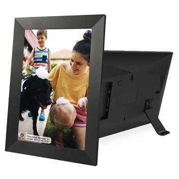 Cadre photo numérique 10.1" HD WiFi avec transfert photo/vidéo sans fil - Noir