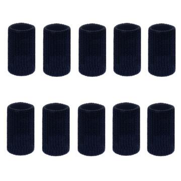 10 Pcs. Protège-doigts en nylon élastique pour le sport - Noir