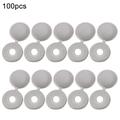 100 Pcs. Cache-vis en plastique à charnière - Gris clair