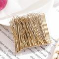 Set de 100 épingles à cheveux - barrettes de 5cm pour femmes - or