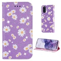 Étui Portefeuille Samsung Galaxy S20 - Série Daisy Pattern - Violet