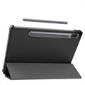 Étui à Rabat Samsung Galaxy Tab S7/S8 - Série Tri-Fold - Noir