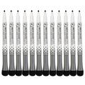 Paquet de 12 marqueurs pour tableau blanc avec gomme - noir